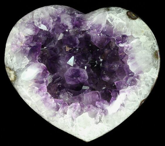 Purple Amethyst Crystal Heart - Uruguay #50910
